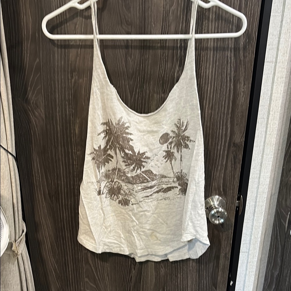 Roxy Tropical Print Women's Tank Top - Cream